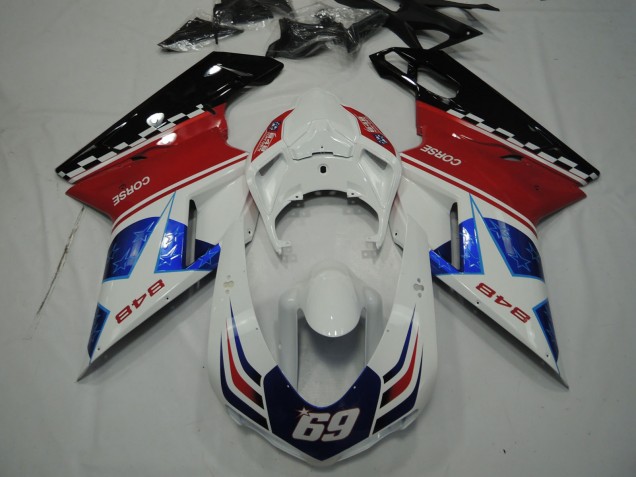 2007-2014 Blauer Stern Ducati 848 1098 1198 Motorrad Verkleidung 2007-2014 Blauer Stern Ducati 848 1098 1198 Motorrad Verkleidung
