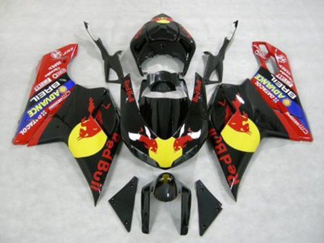 2007-2014 Breil Rot Bull Ducati 848 1098 1198 Motorrad Verkleidung