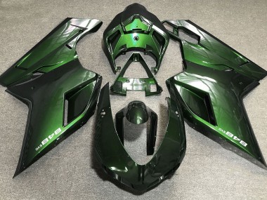 2007-2014 Dunkelgrün Ducati 848 1098 1198 Motorrad Verkleidung