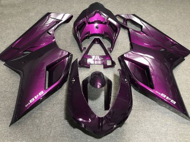 2007-2014 Dunkelpink Ducati 848 1098 1198 Motorrad Verkleidung