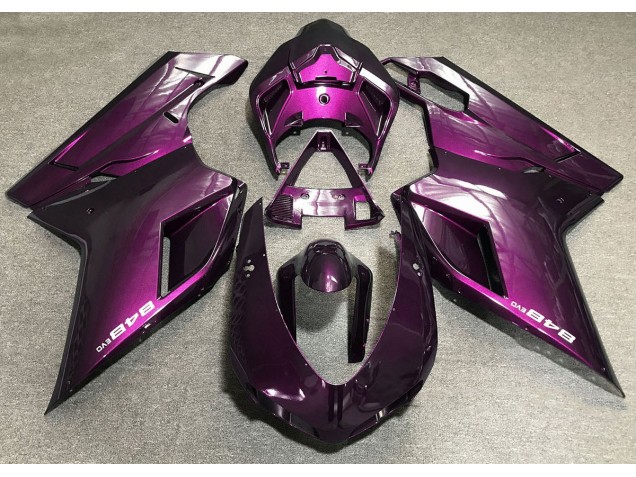 2007-2014 Dunkelpink Ducati 848 1098 1198 Motorrad Verkleidung 2007-2014 Dunkelpink Ducati 848 1098 1198 Motorrad Verkleidung