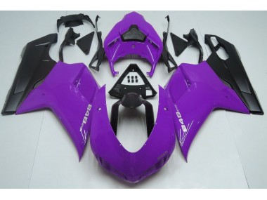 2007-2014 Glanz Lila & Schwarz Ducati 848 1098 1198 Motorrad Verkleidung