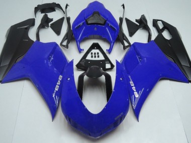 2007-2014 Glänzend Blau & Schwarz Ducati 848 1098 1198 Motorrad Verkleidung