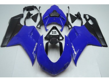 2007-2014 Glänzend Blau & Schwarz Ducati 848 1098 1198 Motorrad Verkleidung