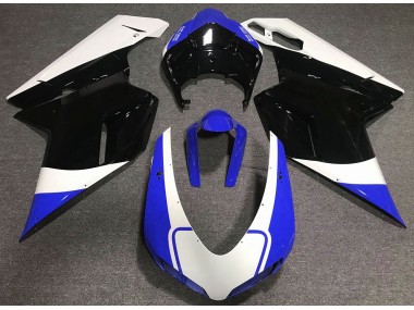 2007-2014 Glänzend Blau Weiß & Schwarz Ducati 848 1098 1198 Motorrad Verkleidung