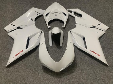 2007-2014 Glänzend Weiß Ducati 848 1098 1198 Motorrad Verkleidung