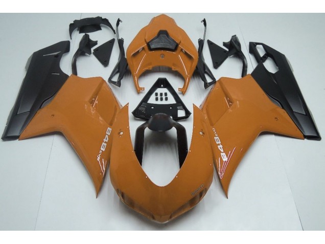 2007-2014 Orange Glänzend & Schwarz Ducati 848 1098 1198 Motorrad Verkleidung 2007-2014 Orange Glänzend & Schwarz Ducati 848 1098 1198 Motorrad Verkleidung