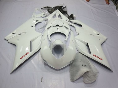 2007-2014 Weiß Perlmutt Ducati 848 1098 1198 Motorrad Verkleidung