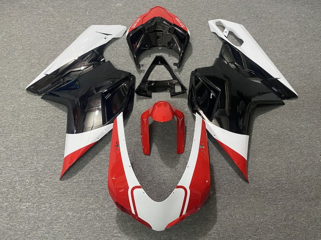 2007-2014 Rot Glänzend Weiß & Schwarz Ducati 848 1098 1198 Motorrad Verkleidung 2007-2014 Rot Glänzend Weiß & Schwarz Ducati 848 1098 1198 Motorrad Verkleidung