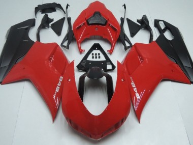 2007-2014 Rot Matt Schwarz Ducati 848 1098 1198 Motorrad Verkleidung