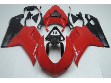 2007-2014 Rot Matt Schwarz Ducati 848 1098 1198 Motorrad Verkleidung