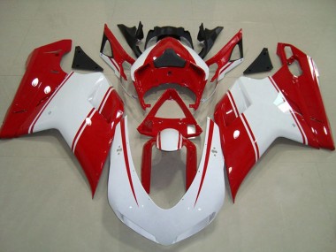 2007-2014 Rot-Weiße Anstecknadel Ducati 848 1098 1198 Motorrad Verkleidung