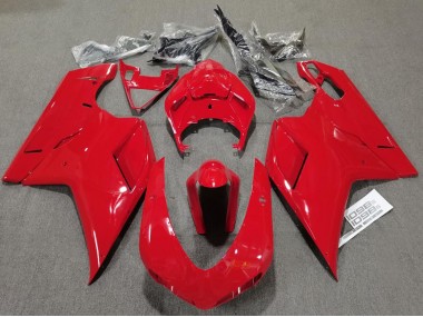 2007-2014 Schlichte Glanz Rot Ducati 848 1098 1198 Motorrad Verkleidung
