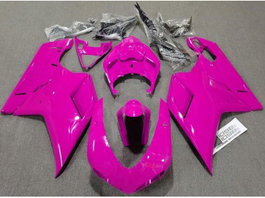 2007-2014 Schlichte Glanzrosa Ducati 848 1098 1198 Motorrad Verkleidung