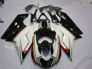 2007-2014 Schwarz Dreifach Ducati 848 1098 1198 Motorrad Verkleidung