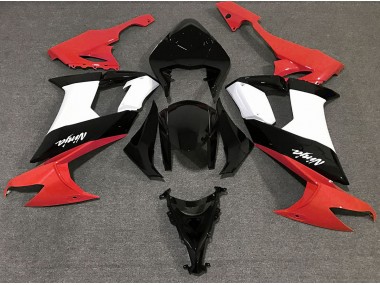 2008-2010 Aufkleber In Glänzendem Rot Schwarz & Weiß Kawasaki ZX10R Motorrad Verkleidung