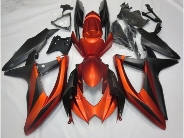 2008-2010 Gebranntes Matt Orange Suzuki GSXR 600-750 Motorrad Verkleidung
