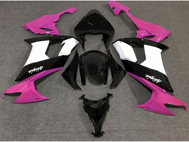 2008-2010 Glanzrosa Schwarz & Weiß Kawasaki ZX10R Motorrad Verkleidung 2008-2010 Glanzrosa Schwarz & Weiß Kawasaki ZX10R Motorrad Verkleidung
