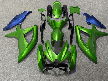 2008-2010 Grün & Blau Suzuki GSXR 600-750 Motorrad Verkleidung
