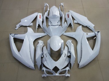 2008-2010 Helles Weiß & Rot Suzuki GSXR 600-750 Motorrad Verkleidung