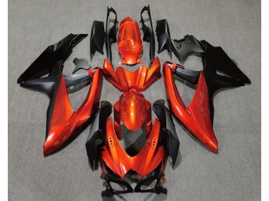 2008-2010 Kräftiges Orange In Schwarz Suzuki GSXR 600-750 Motorrad Verkleidung