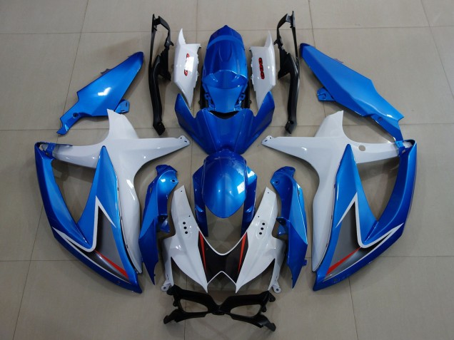 2008-2010 Metallic Blau & Weiß Suzuki GSXR 600-750 Motorrad Verkleidung 2008-2010 Metallic Blau & Weiß Suzuki GSXR 600-750 Motorrad Verkleidung