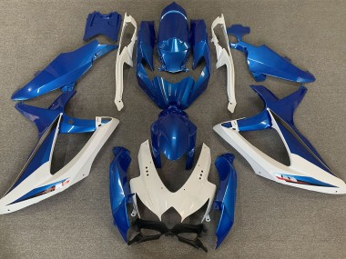 2008-2010 OEM Stil Blau & Weiß Suzuki GSXR 600-750 Motorrad Verkleidung