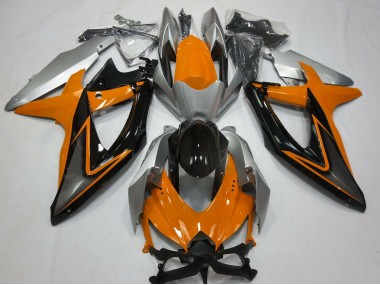 2008-2010 Orange & Silber Suzuki GSXR 600-750 Motorrad Verkleidung