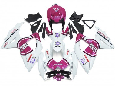 2008-2010 Pink 34 Lucky Strike Suzuki GSXR 600-750 Motorrad Verkleidung