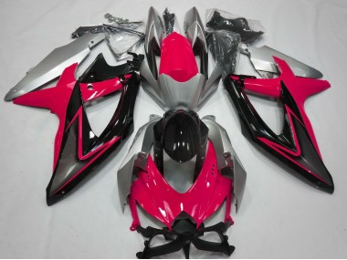 2008-2010 Rot & Silber Suzuki GSXR 600-750 Motorrad Verkleidung
