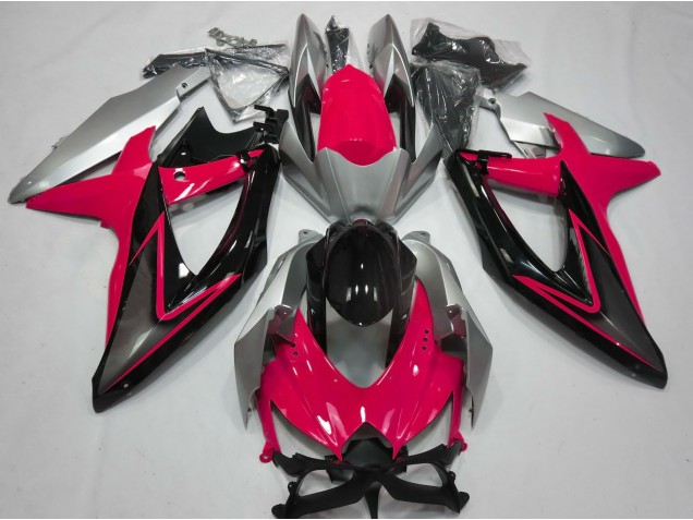 2008-2010 Rot & Silber Suzuki GSXR 600-750 Motorrad Verkleidung 2008-2010 Rot & Silber Suzuki GSXR 600-750 Motorrad Verkleidung