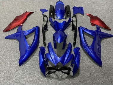 2008-2010 Tiefes Blau & Rot Suzuki GSXR 600-750 Motorrad Verkleidung