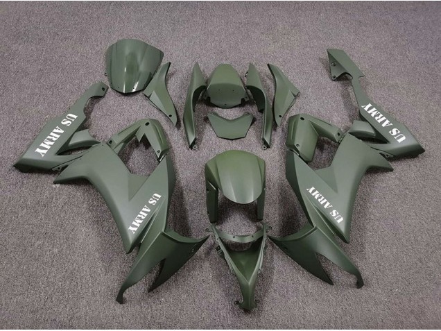 2008-2010 US Army Mattgrün Kawasaki ZX10R Motorrad Verkleidung