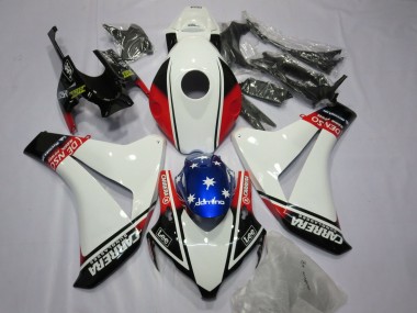 2008-2011 Weiß Carrera Honda CBR1000RR Motorrad Verkleidung