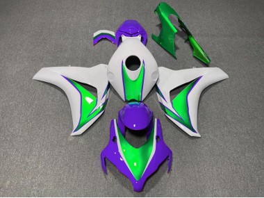 2008-2011 Der Joker Grün & Lila Glänzend Honda CBR1000RR Motorrad Verkleidung