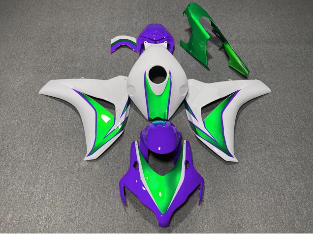 2008-2011 Der Joker Grün & Lila Glänzend Honda CBR1000RR Motorrad Verkleidung