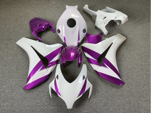 2008-2011 Glänzend Weiß & Lila Trimmen Honda CBR1000RR Motorrad Verkleidung 2008-2011 Glänzend Weiß & Lila Trimmen Honda CBR1000RR Motorrad Verkleidung