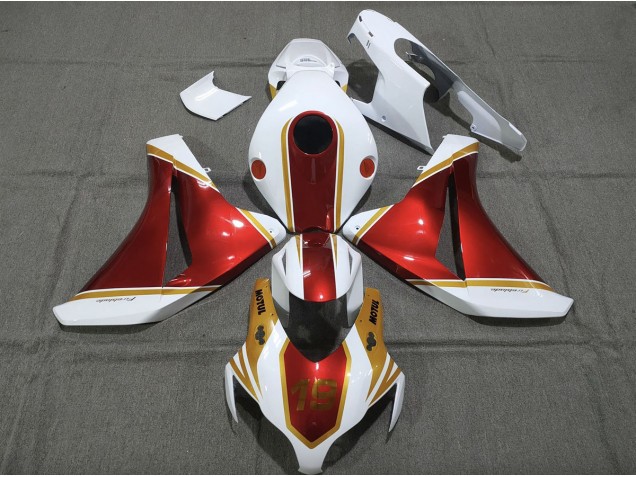 2008-2011 Gold & Rot 19 Honda CBR1000RR Motorrad Verkleidung