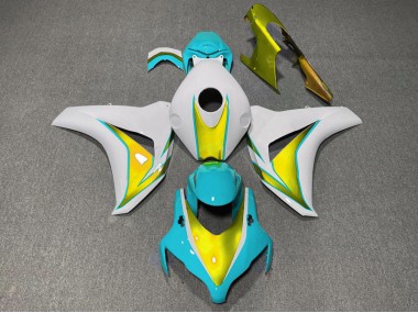 2008-2011 Hellblau & Gold Honda CBR1000RR Motorrad Verkleidung