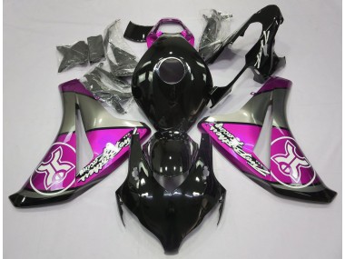 2008-2011 Rosa Auf Schwarz Custom Honda CBR1000RR Motorrad Verkleidung