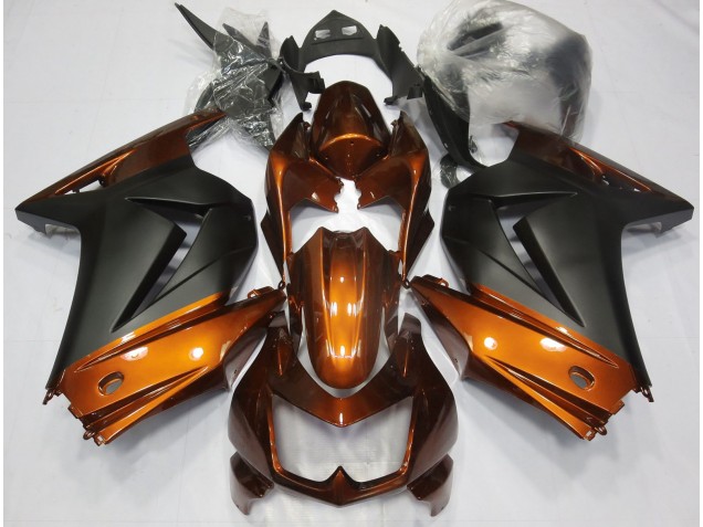 2008-2012 Orange & Matt Schwarz Kawasaki Ninja 250 Motorrad Verkleidung 2008-2012 Orange & Matt Schwarz Kawasaki Ninja 250 Motorrad Verkleidung