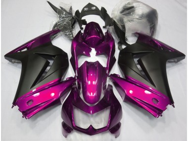 2008-2012 Pink & Matt Schwarz Kawasaki Ninja 250 Motorrad Verkleidung