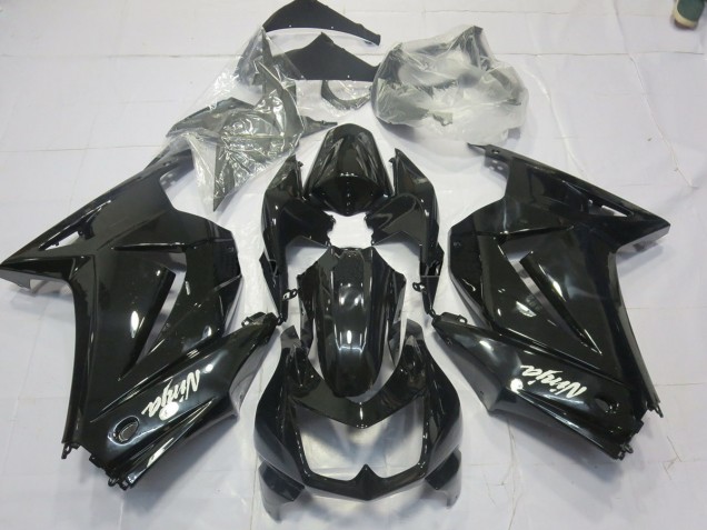 2008-2012 Schwarz Glanz (Custom) Kawasaki Ninja 250 Motorrad Verkleidung