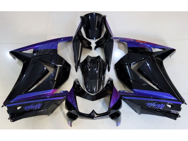 2008-2012 Schwarz Glänzend & Blau Kawasaki Ninja 250 Motorrad Verkleidung 2008-2012 Schwarz Glänzend & Blau Kawasaki Ninja 250 Motorrad Verkleidung