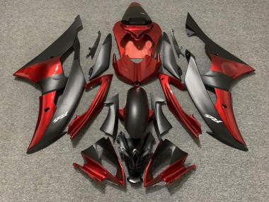 2008-2016 Benutzerdefiniert OEM Stil Rot / Schwarz Yamaha R6 Motorrad Verkleidung