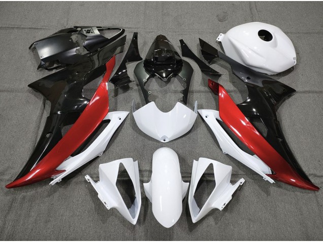 2008-2016 Benutzerdefiniert Rot Schwarz & Weiß Yamaha R6 Motorrad Verkleidung 2008-2016 Benutzerdefiniert Rot Schwarz & Weiß Yamaha R6 Motorrad Verkleidung