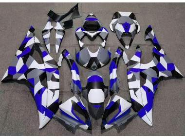 2008-2016 Blau Camo Uni Yamaha R6 Motorrad Verkleidung