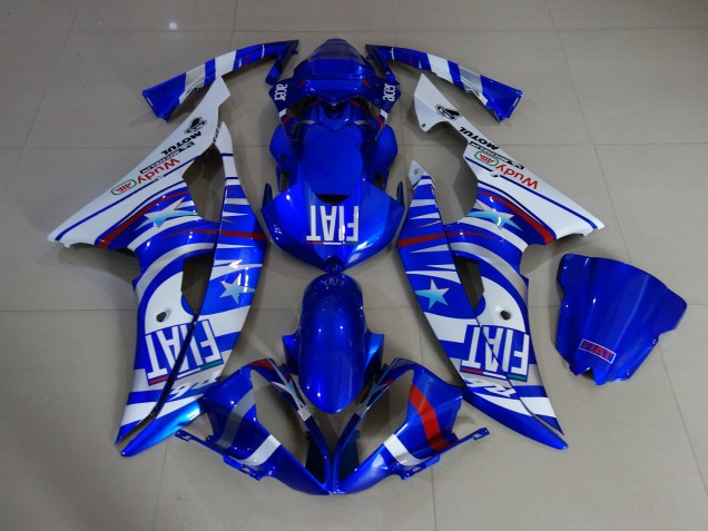 2008-2016 Blau Glänzend Fiat Yamaha R6 Motorrad Verkleidung 2008-2016 Blau Glänzend Fiat Yamaha R6 Motorrad Verkleidung