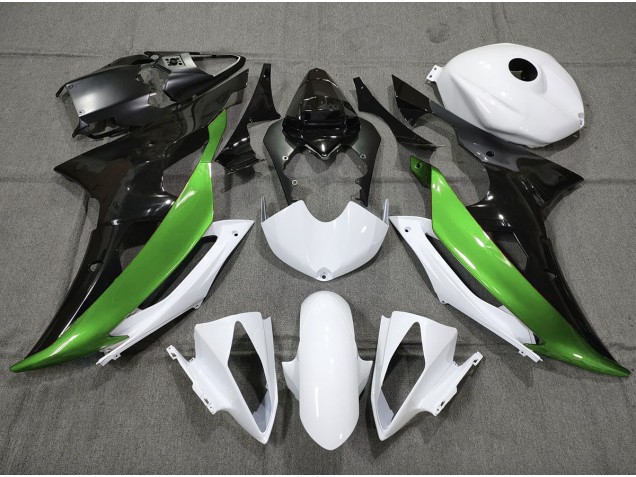 2008-2016 Custom Grün Schwarz & Weiß Yamaha R6 Motorrad Verkleidung 2008-2016 Custom Grün Schwarz & Weiß Yamaha R6 Motorrad Verkleidung