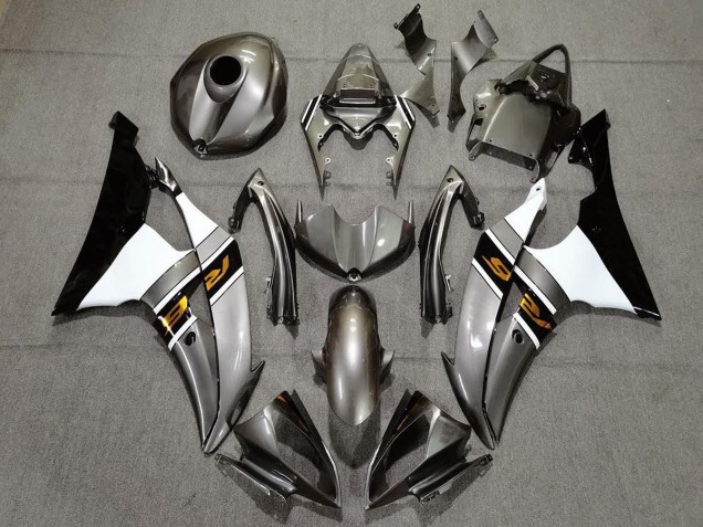 2008-2016 Glänzend Grau & Bronze Yamaha R6 Motorrad Verkleidung